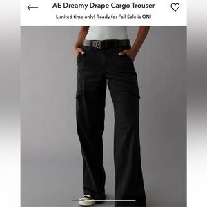 American Eagle Black Cargo Pants Womens size 4 SHORT